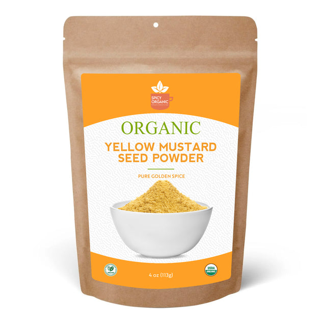 Organic Indian Yellow Mustard Seed Powder Spicy Organic