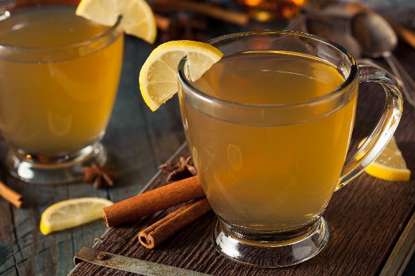 Hot Toddy with organic cassia cinnamon whole
