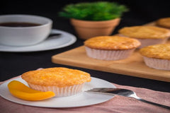 Turmeric Peach Sunrise Muffins Recipe- Spicy Organic