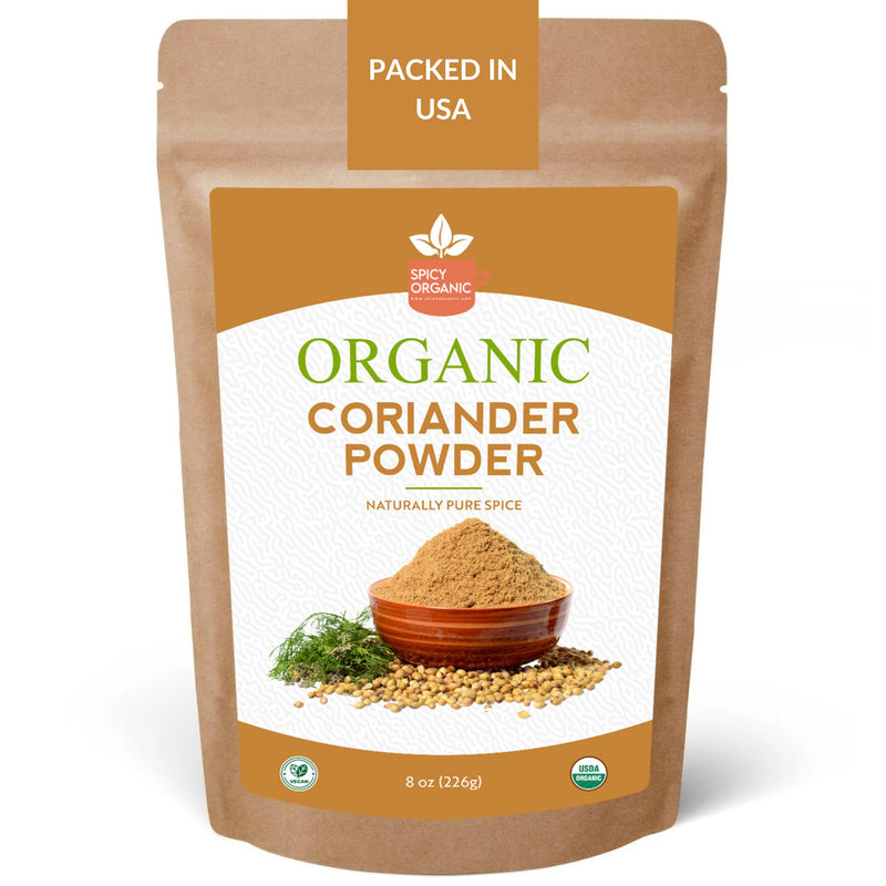 Organic Coriander Seeds Powder – Certified USDA Organic - Aromatic Dhania/Cilantro Powder for Culinary Excellence