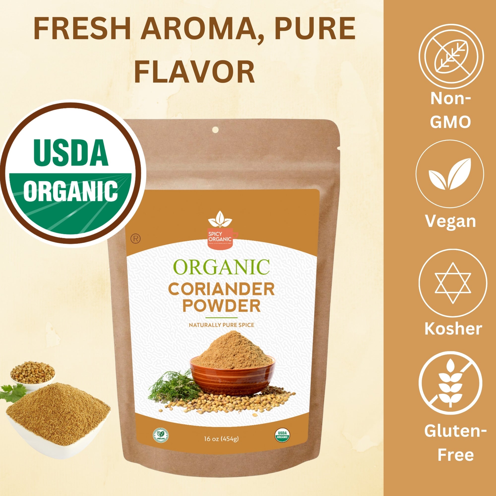 Organic Coriander Powder | USDA Certified Organic | India Origin ...