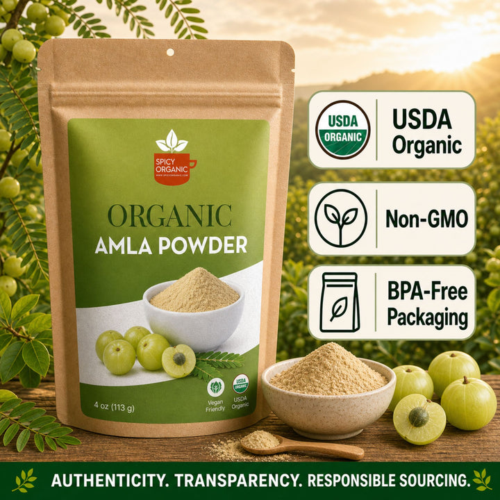Spicy Organic Amla Powder — USDA Organic