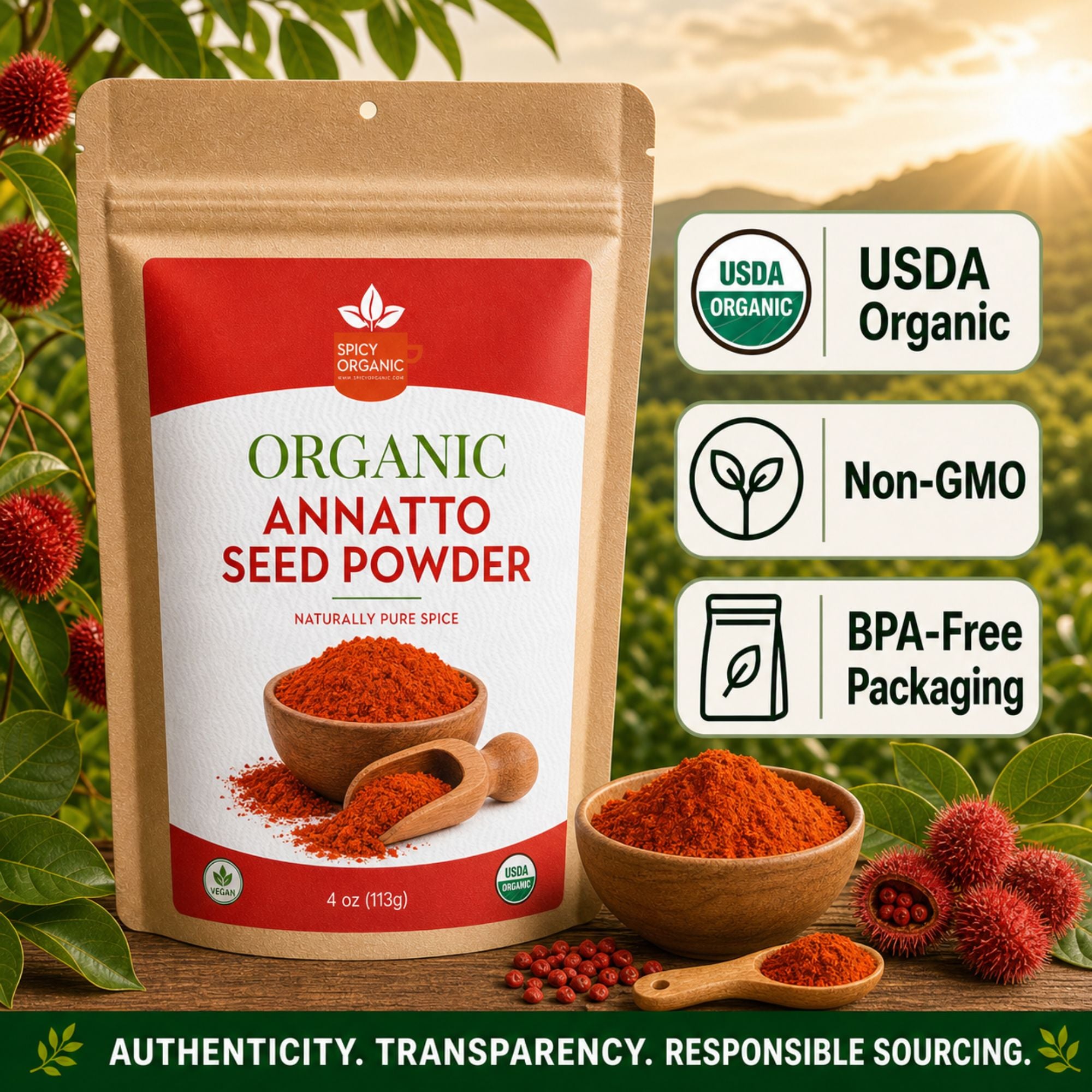 Anato Powder Organic Annatto Powder | USDA Certified Organic | Origin Guatemala ...