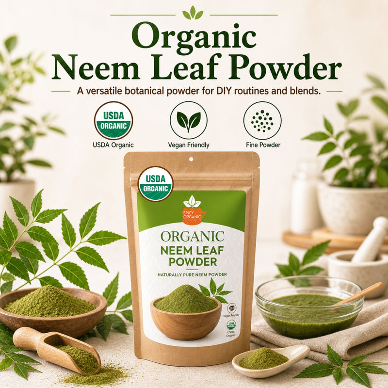 Organic Neem Powder | USDA Certified Organic- India Origin | Spicy Organic