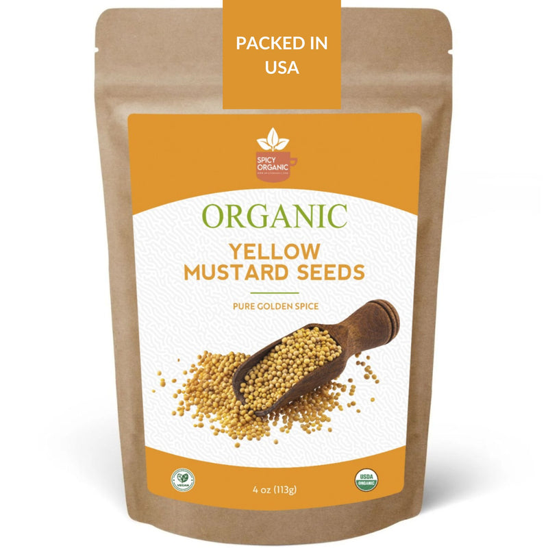 Organic Yellow Mustard Seeds – Certified USDA Organic - The Essential Spice for Pickling, Planting, and Culinary Delights