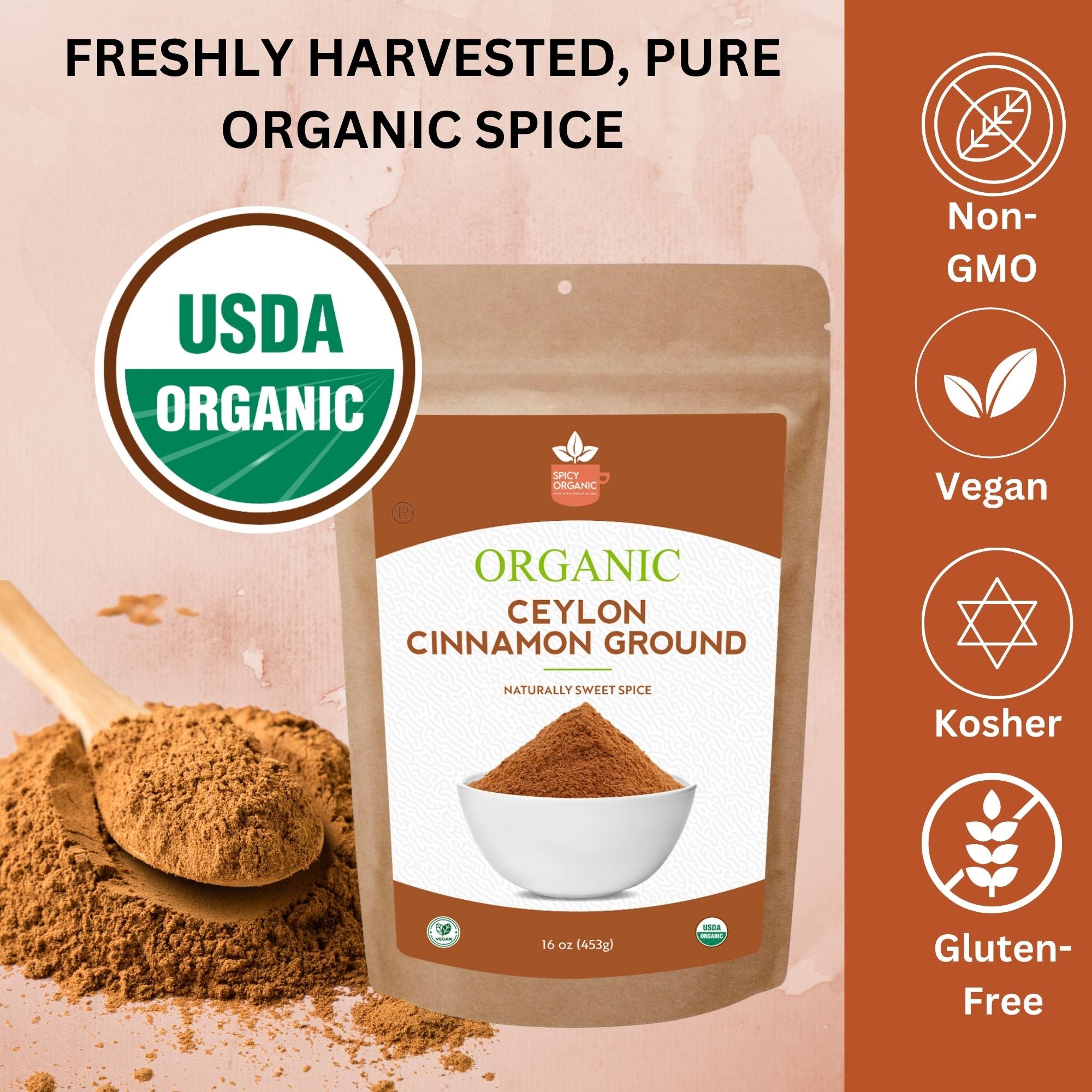 Organic Ceylon Cinnamon Powder – Premium Ground True Cinnamon from Sri ...
