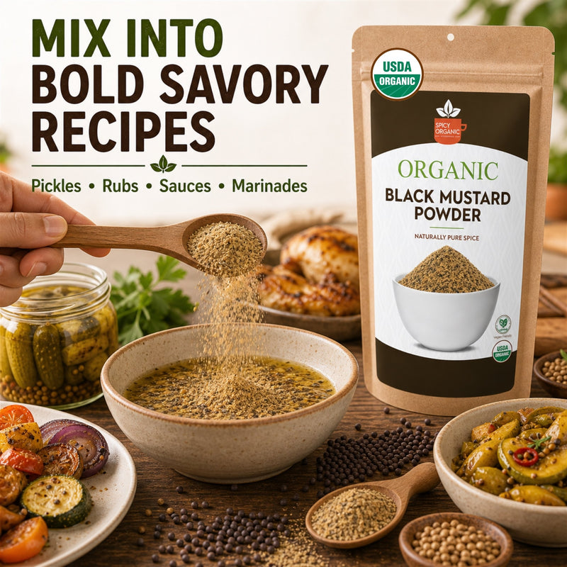 Organic Black Mustard Powder | USDA Certified Organic | India Origin ...