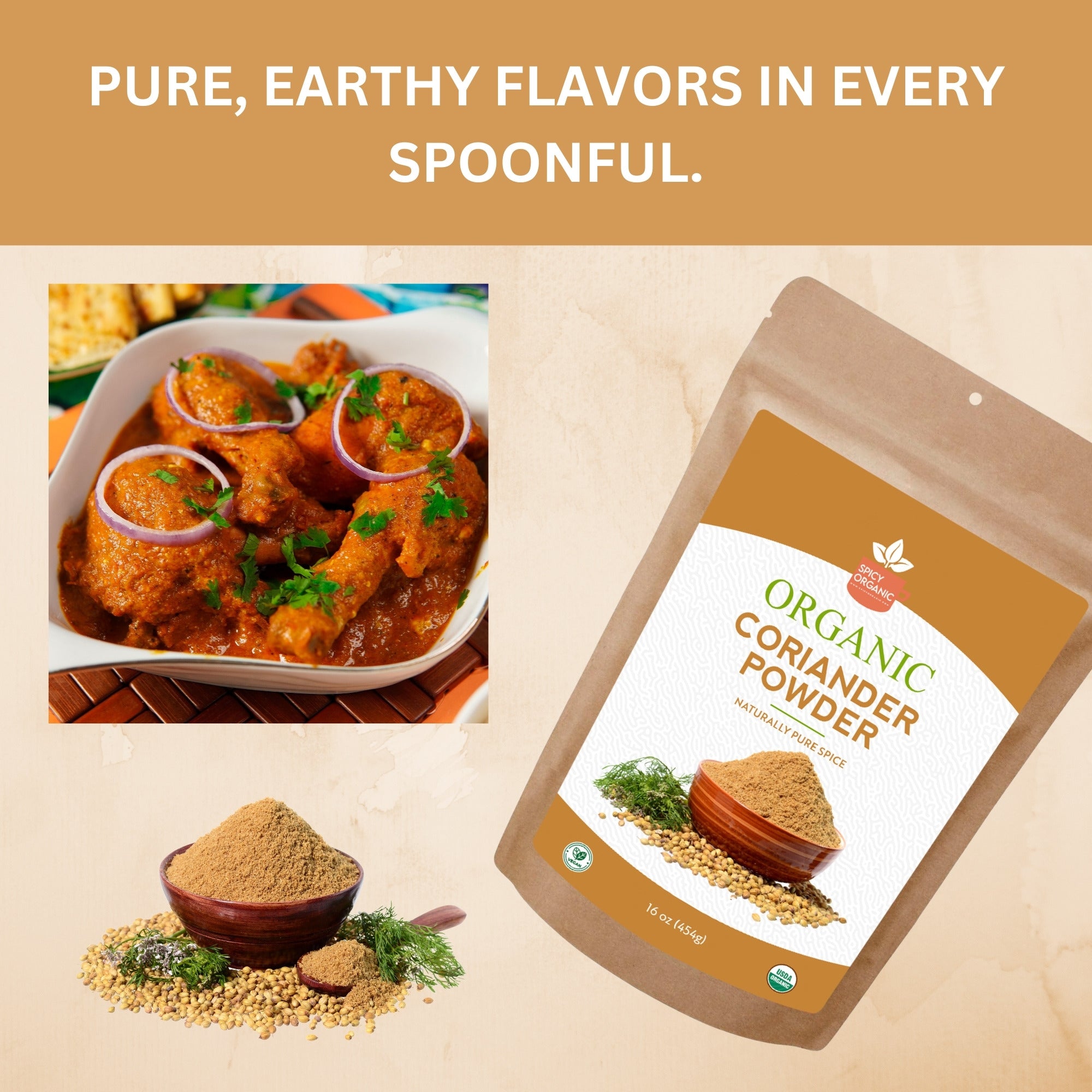 Organic Coriander Powder | USDA Certified Organic | India Origin ...