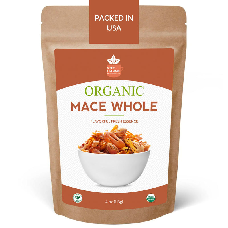 Organic Whole Mace Spice – USDA Certified Organic- Aromatic Spice for Gourmet Dishes