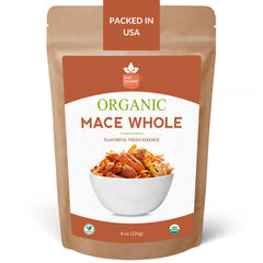 Organic Whole Mace Spice – USDA Certified Organic- Aromatic Spice for Gourmet Dishes