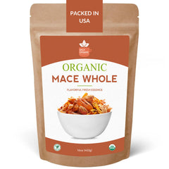 Organic Whole Mace Spice – USDA Certified Organic- Aromatic Spice for Gourmet Dishes