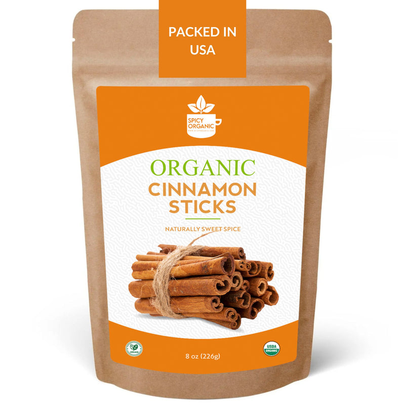 Organic Cassia Cinnamon Sticks – Bold & Spicy Whole Cinnamon, USDA Certified