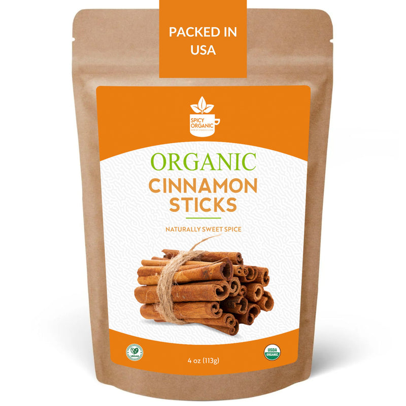 Organic Cassia Cinnamon Sticks – Bold & Spicy Whole Cinnamon, USDA Certified