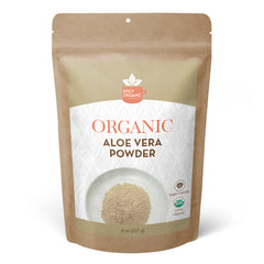 SPICY ORGANIC Aloe Vera Leaf Powder - 100% USDA Organic - Non-GMO - Best For Hair, Skin & Personal Care.