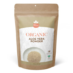 SPICY ORGANIC Aloe Vera Leaf Powder - 100% USDA Organic - Non-GMO - Best For Hair, Skin & Personal Care.