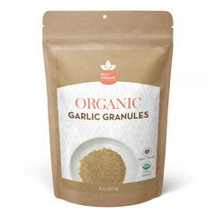 SPICY Organic Garlic Granules - 100% USDA Organic - Non-GMO - Use In All Kinds Of Meat And Roasted Potatoes..