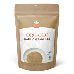 SPICY Organic Garlic Granules - 100% USDA Organic - Non-GMO - Use In All Kinds Of Meat And Roasted Potatoes..