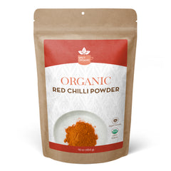 SPICY ORGANIC Red Chili Powder - 100% USDA Organic - Non-GMO - Perfect For Making Marinades, Paneer & Meat Dishes..