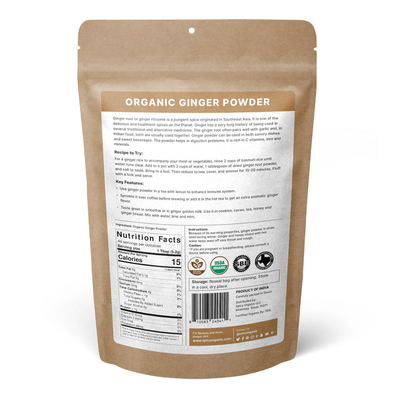 SAFA Ginger Powder - Premium Ground Ginger 75g, For Cooking, Baking & Beverages