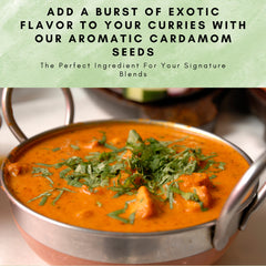 Organic Decorticated Cardamom Seeds-add warm, sweet, and slightly citrusy flavor to your culinary creations, such as curries, desserts, teas, and coffee.