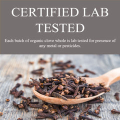 SPICY ORGANIC Whole Cloves - 100% Pure USDA Organic - Non-GMO - Irradiated Fresh Clove Seed Spice.