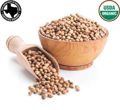 SPICY ORGANIC Coriander Seed - 100% Pure USDA Organic - Non-GMO - Best Use For Many Traditional Curries..