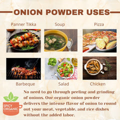 Organic, Premium Quality Onion Powder - 100% Pure and Natural, Non-GMO - Perfect for Cooking and Seasoning